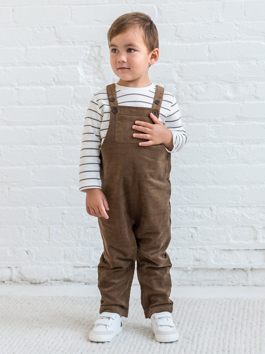 Remi Corduroy Overalls Baby : Bottoms : Overalls : Pants Kendi Organic Cotton Baby Remi Corduroy Overall