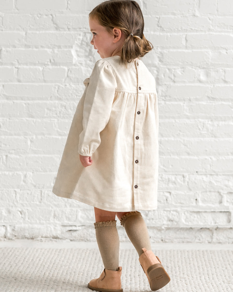 Dafina Corduroy Ruffle Dress