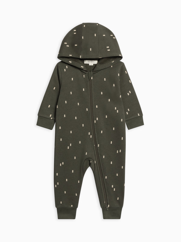 Greer Fleece Hooded Zipper Romper