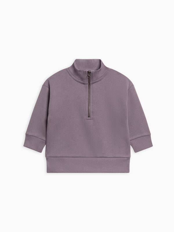 Mack Fleece Dropped Shoulder Half Zip Pullover Sweatshirt Sale : Baby-Kids : Tops : Pullovers : Long Sleeves Kendi Organic Cotton Baby and Kids Mack Fleece Dropped Shoulder Half Zip Pullover Sweatshirt