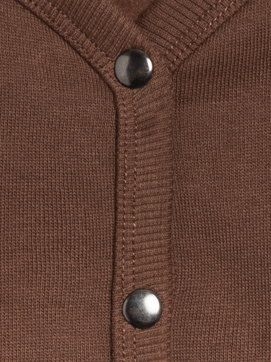 Blair Fleece Snap Front Cardigan Sale : Baby-Kids : Tops : Cardigans : Long Sleeves Kendi Organic Cotton Baby and Kids Blair Fleece Snap Front Cardigan