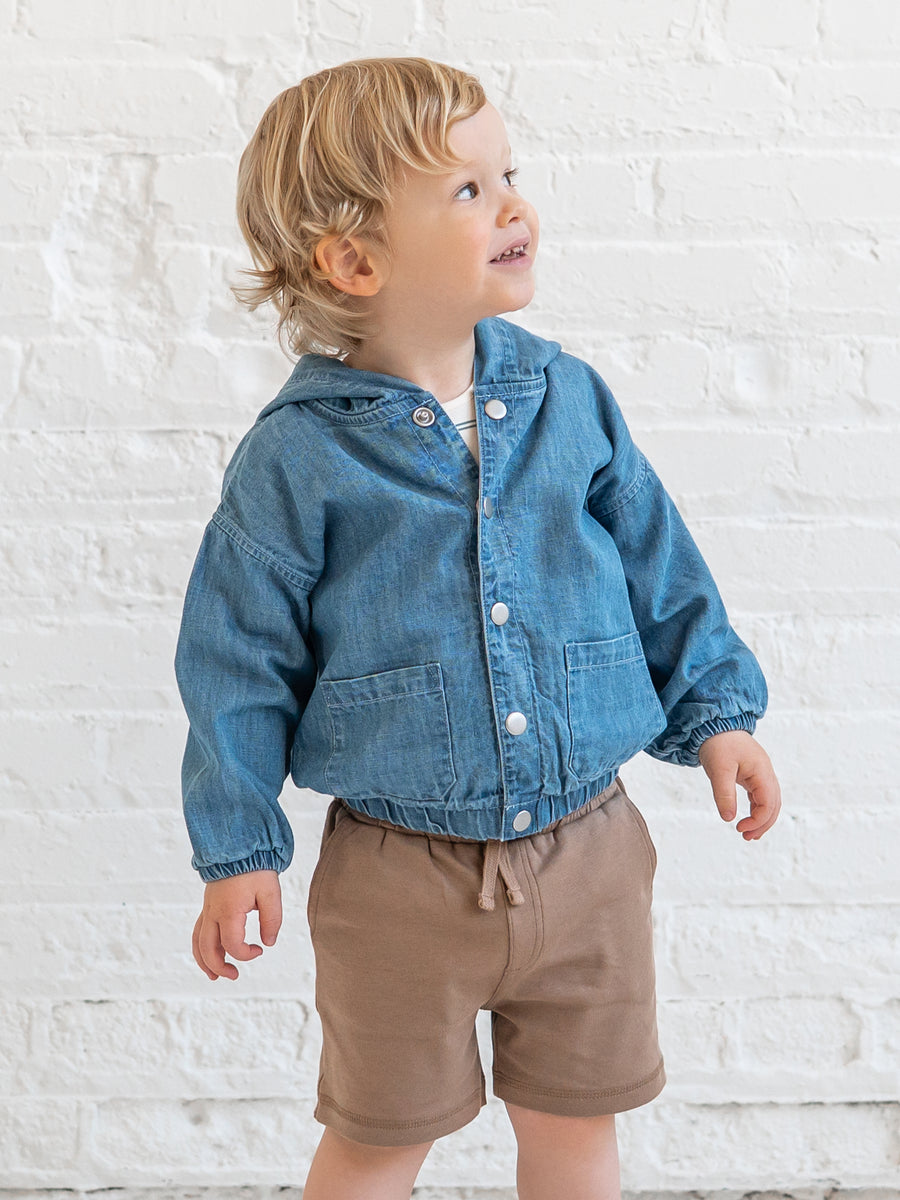 Jules Chambray Hooded Jacket