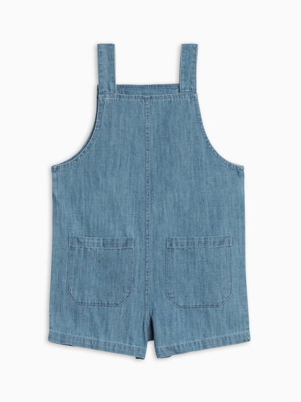Zack Chambray Overall Short