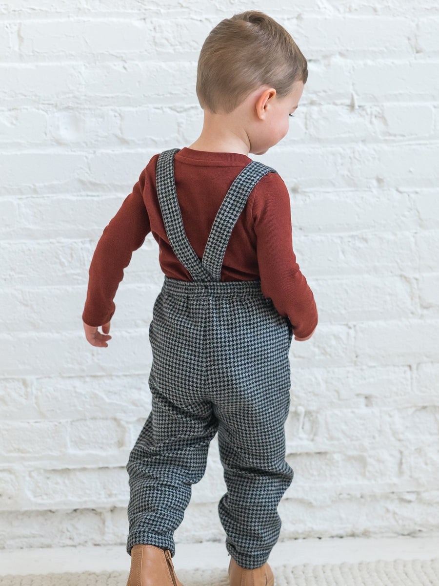 Hank Flannel Pants with Suspenders Baby-Kids : Bottoms : Pants Kendi Organic Cotton Baby and Kids Hank Flannel Pants with Suspenders