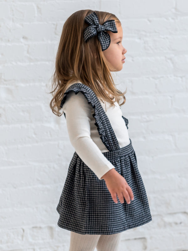 Ammie Flannel Skirt with Ruffle Suspenders Baby-Kids : Bottoms : Skirts Kendi Organic Cotton Baby and Kids Ammie Flannel Skirt with Ruffle Suspenders