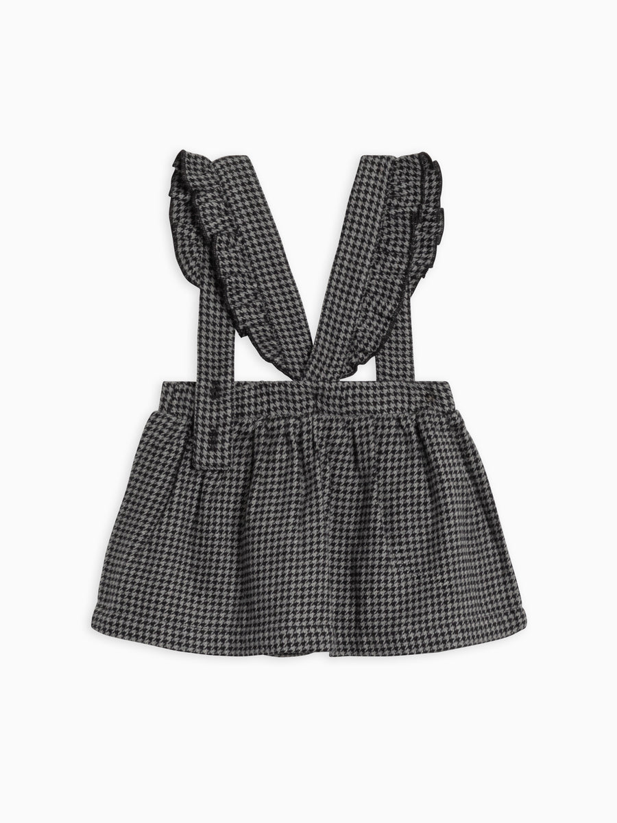 Ammie Flannel Skirt with Ruffle Suspenders Baby-Kids : Bottoms : Skirts Kendi Organic Cotton Baby and Kids Ammie Flannel Skirt with Ruffle Suspenders