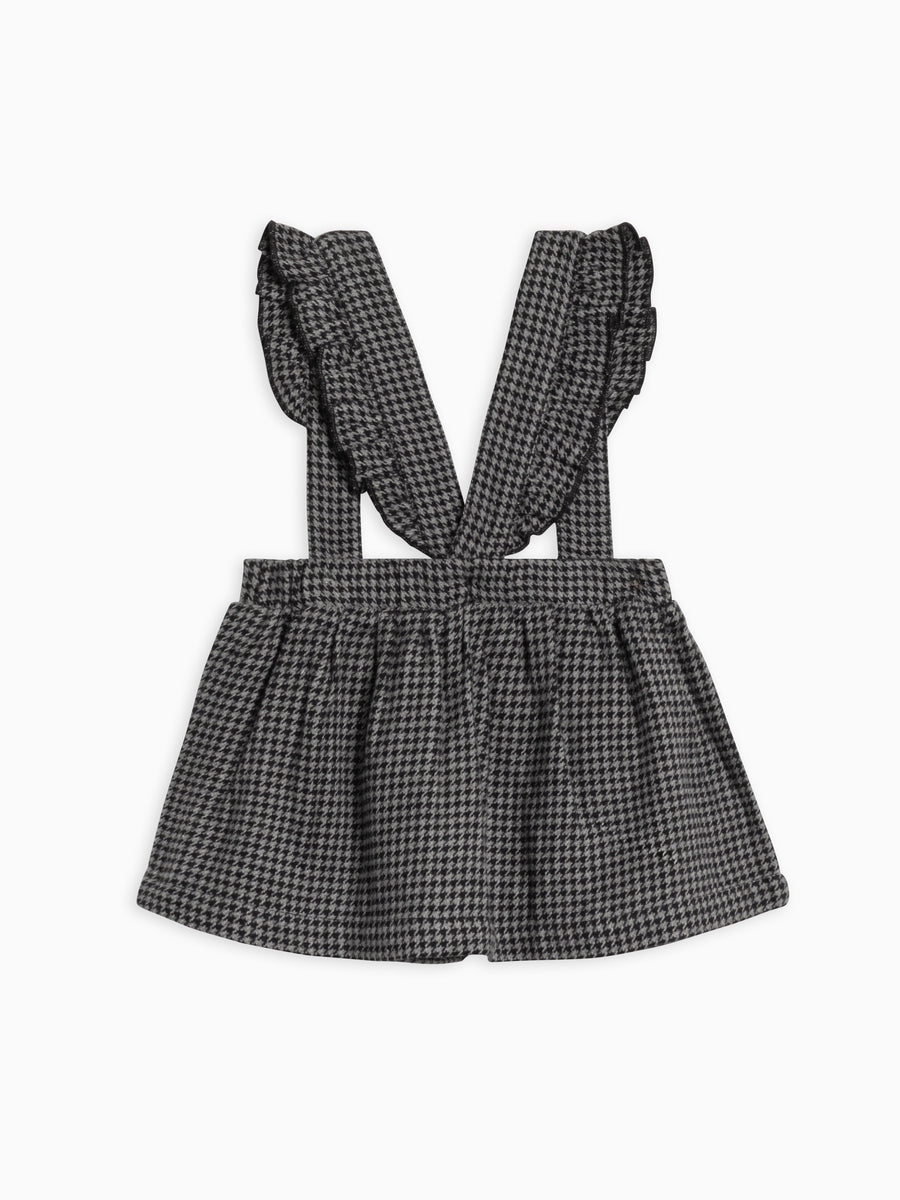 Ammie Flannel Skirt with Ruffle Suspenders Baby-Kids : Bottoms : Skirts Kendi Organic Cotton Baby and Kids Ammie Flannel Skirt with Ruffle Suspenders