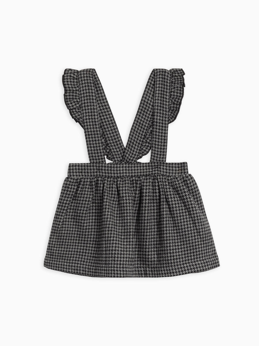 Ammie Flannel Skirt with Ruffle Suspenders Baby-Kids : Bottoms : Skirts Kendi Organic Cotton Baby and Kids Ammie Flannel Skirt with Ruffle Suspenders