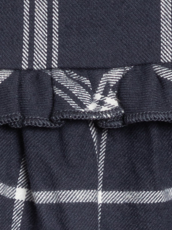 Sally Flannel Ruffle Neckline Top Baby-Kids : Tops : Shirts : Long Sleeves Kendi Organic Cotton Baby and Kids Sally Flannel Ruffle Neckline Top