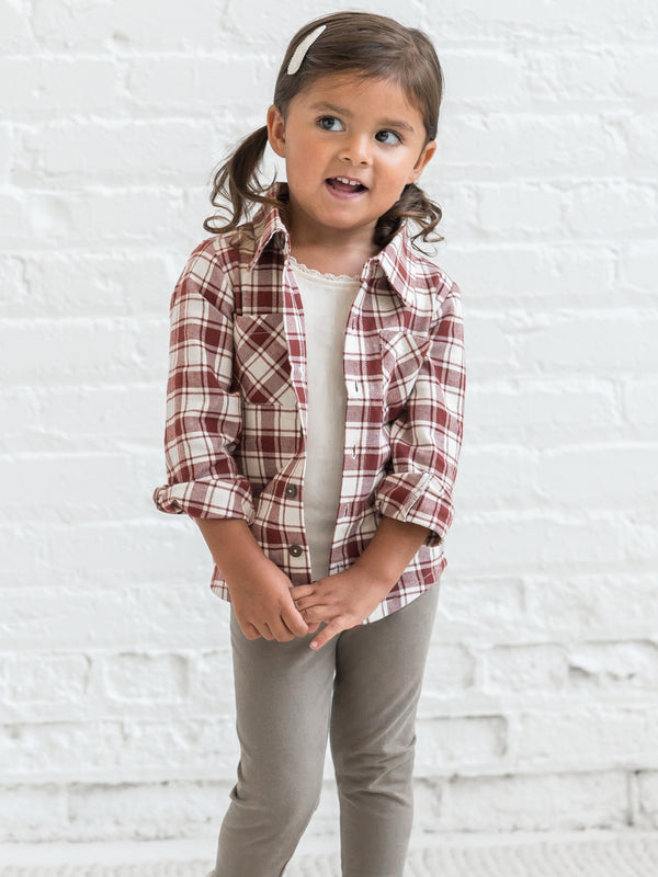 Lev Flannel Long Sleeve Collared Button Down Shirt Sale : Baby-Kids : Tops : Shirts : Long Sleeves Kendi Organic Cotton Baby and Kids Lev Flannel Long Sleeve Collared Button Down Shirt