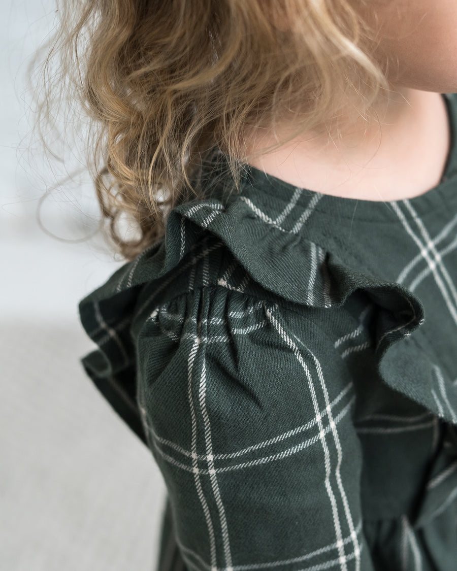 Rya Flannel Ruffle Dress
