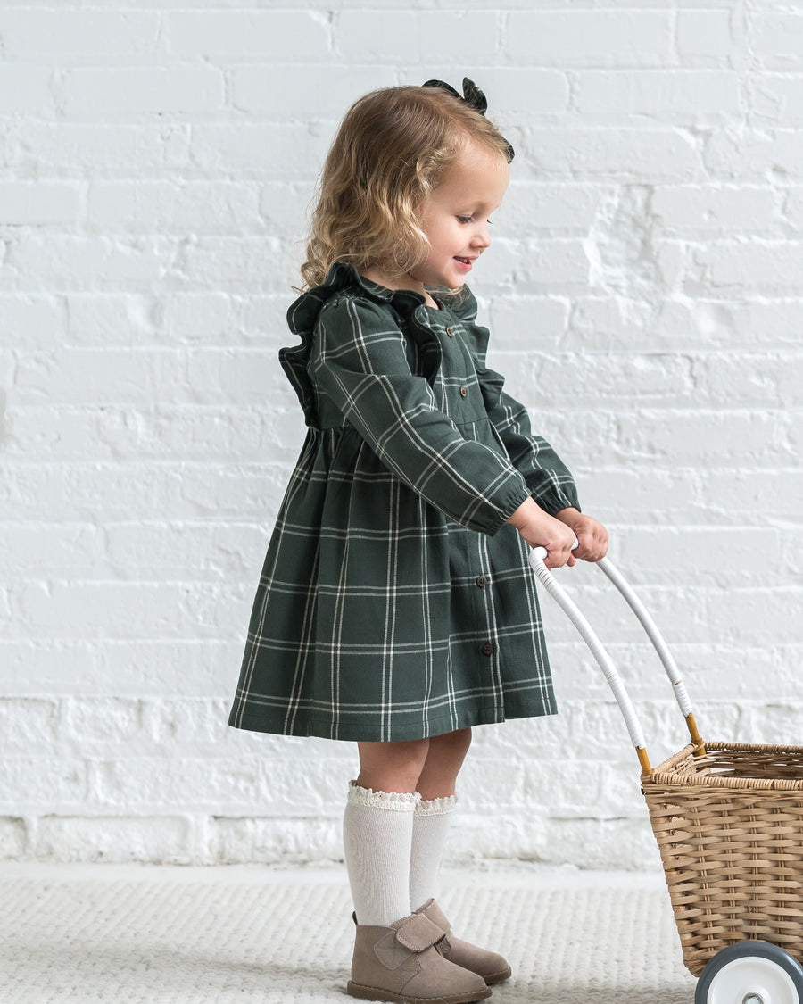 Rya Flannel Ruffle Dress