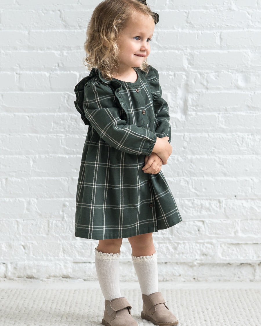Rya Flannel Ruffle Dress