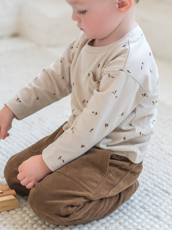 Reese Drop Shoulder Tee Sale : Baby-Kids : Tops : Tees : Long Sleeves Colored Organics Organic Cotton Baby and Kids Reese Drop Shoulder Tee