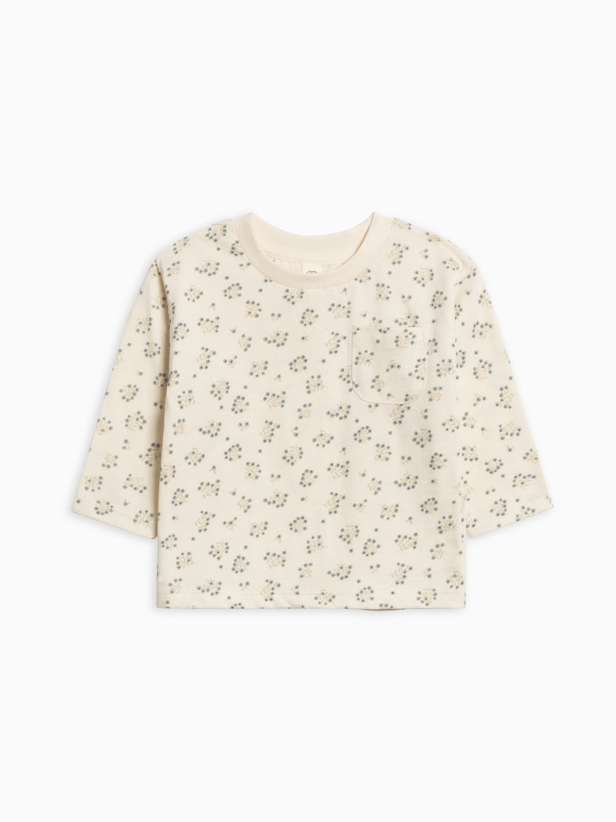 Reese Drop Shoulder Tee Baby-Kids : Tops : Tees : Long Sleeves Colored Organics Organic Cotton Baby and Kids Reese Drop Shoulder Tee