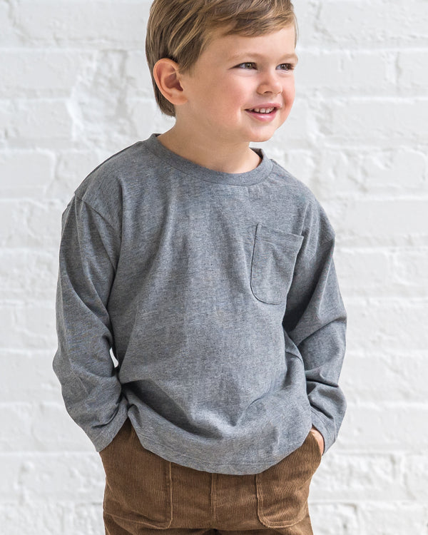 Reese Drop Shoulder Tee Baby-Kids : Tops : Tees : Long Sleeves Colored Organics Organic Cotton Baby and Kids Reese Drop Shoulder Tee