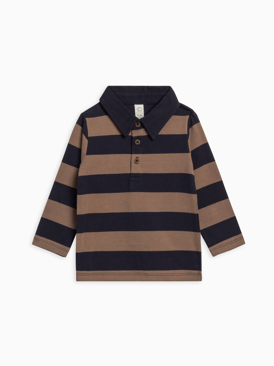 Doyle Long Sleeve Collared Top Sale : Baby-Kids : Tops : Tees : Long Sleeves Colored Organics Organic Cotton Baby and Kids Doyle Long Sleeve Collared Top