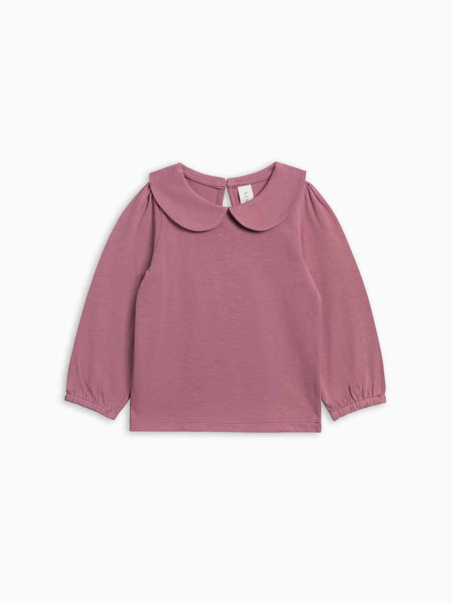 Sora Long Sleeve Peter Pan Top - Woodford