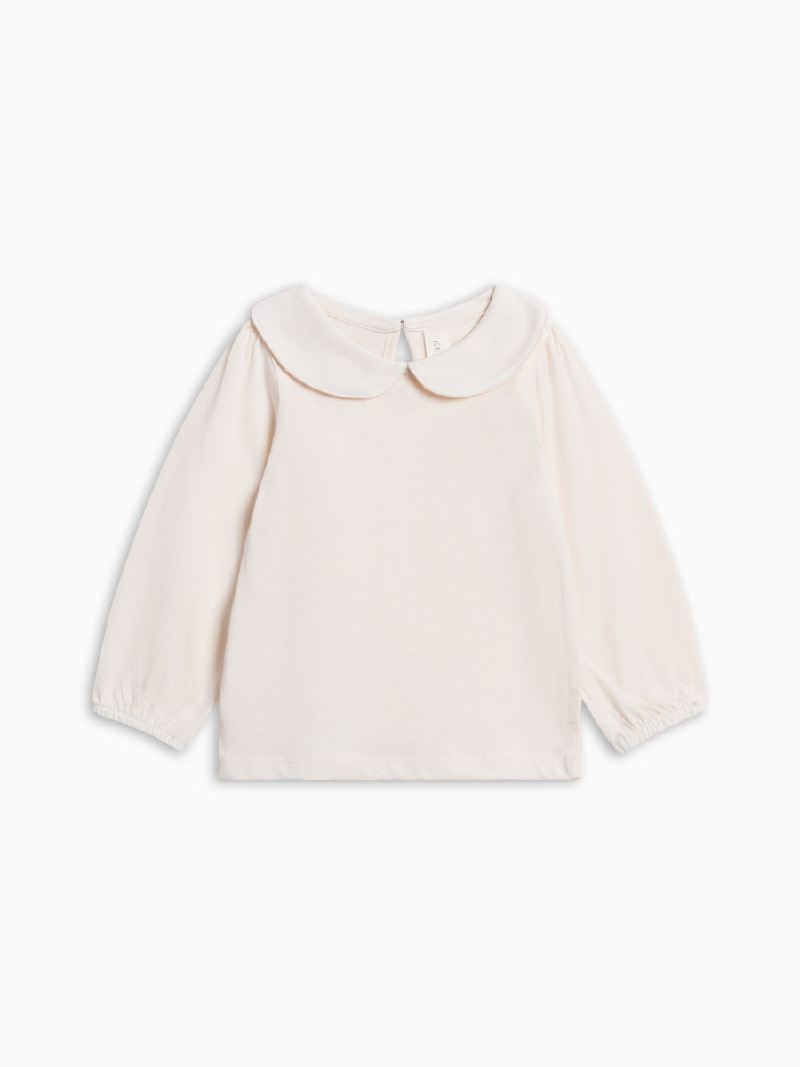 Sora Long Sleeve Peter Pan Top - Ivory
