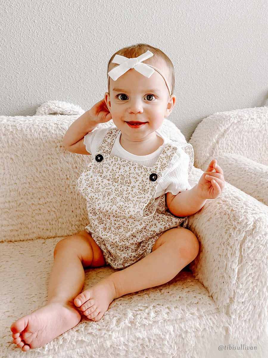 Alani Linen Bubble Overalls Baby : One Pieces : Rompers : Tanks Kendi Organic Cotton Baby Alani Linen Bubble Overalls