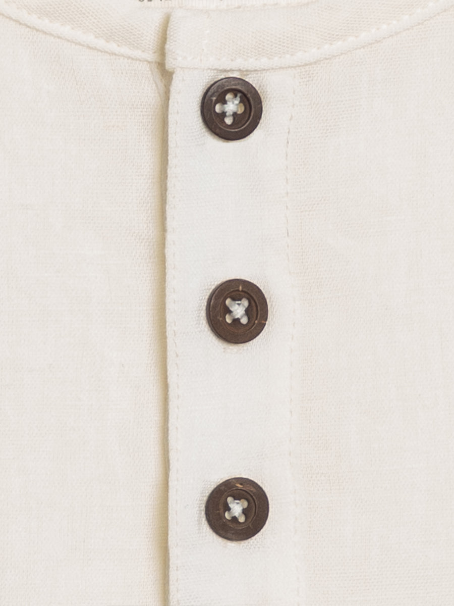 Caley Linen Henley Tank Sale : Baby-Kids : Tops : Tanks Kendi Organic Cotton Baby and Kids Caley Linen Henley Tank