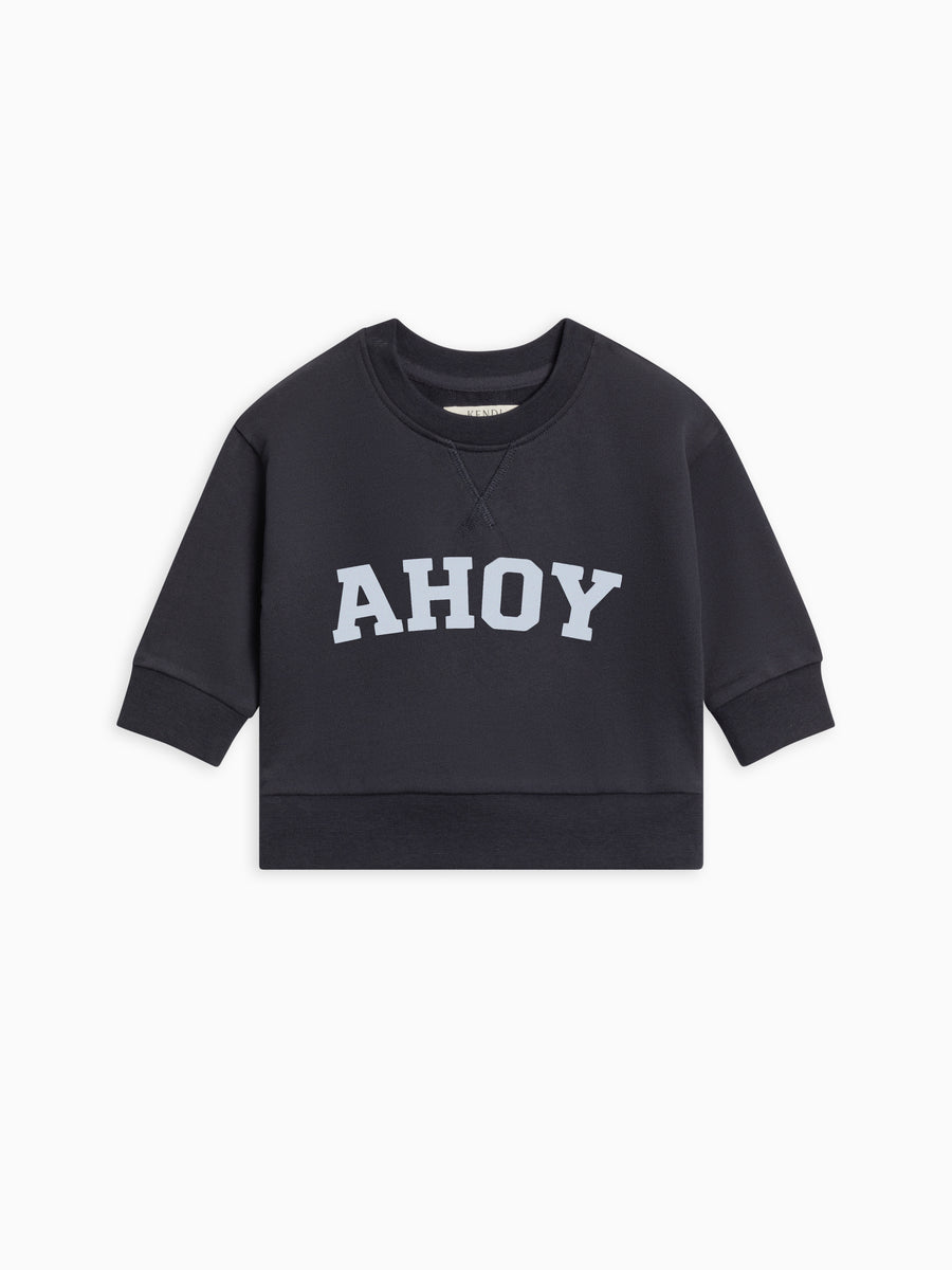 AHOY Quinn French Terry Relaxed Pullover - Regatta