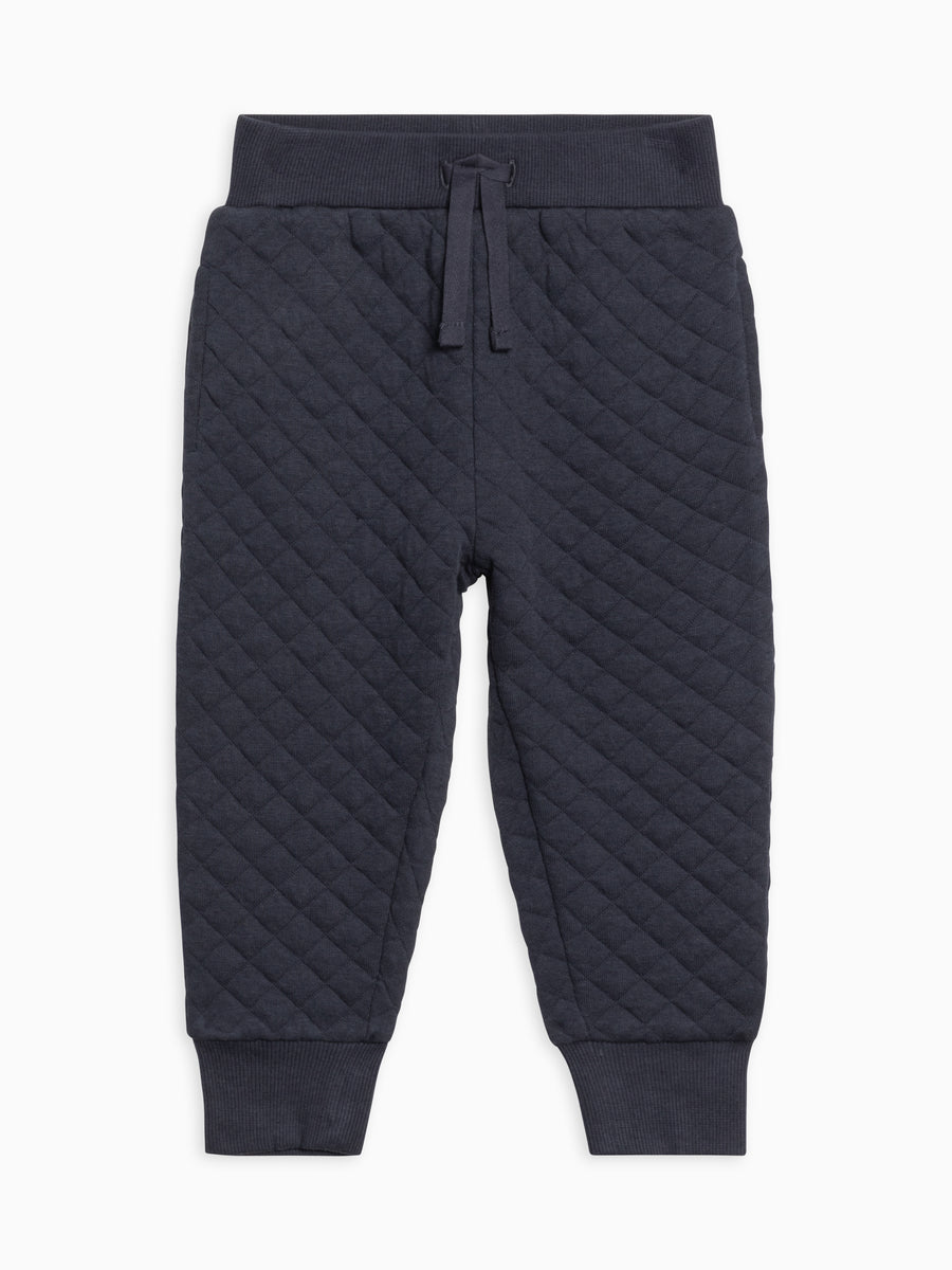 Hoyt Quilted Jacquard Jogger Sale : Baby-Kids : Bottoms : Joggers Kendi Organic Cotton Baby and Kids Hoyt Quilted Jacquard Jogger