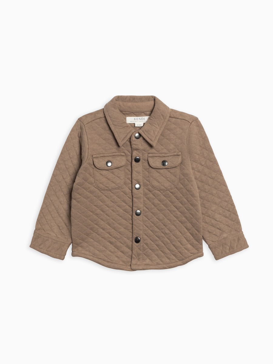 Liam Quilted Jacquard Collared Shirt