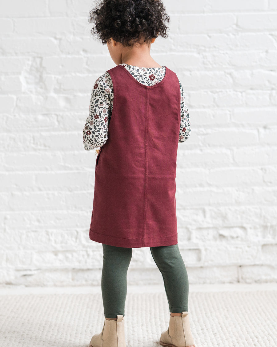 Alma Twill Jumper Dress