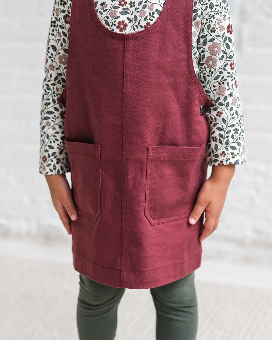 Alma Twill Jumper Dress