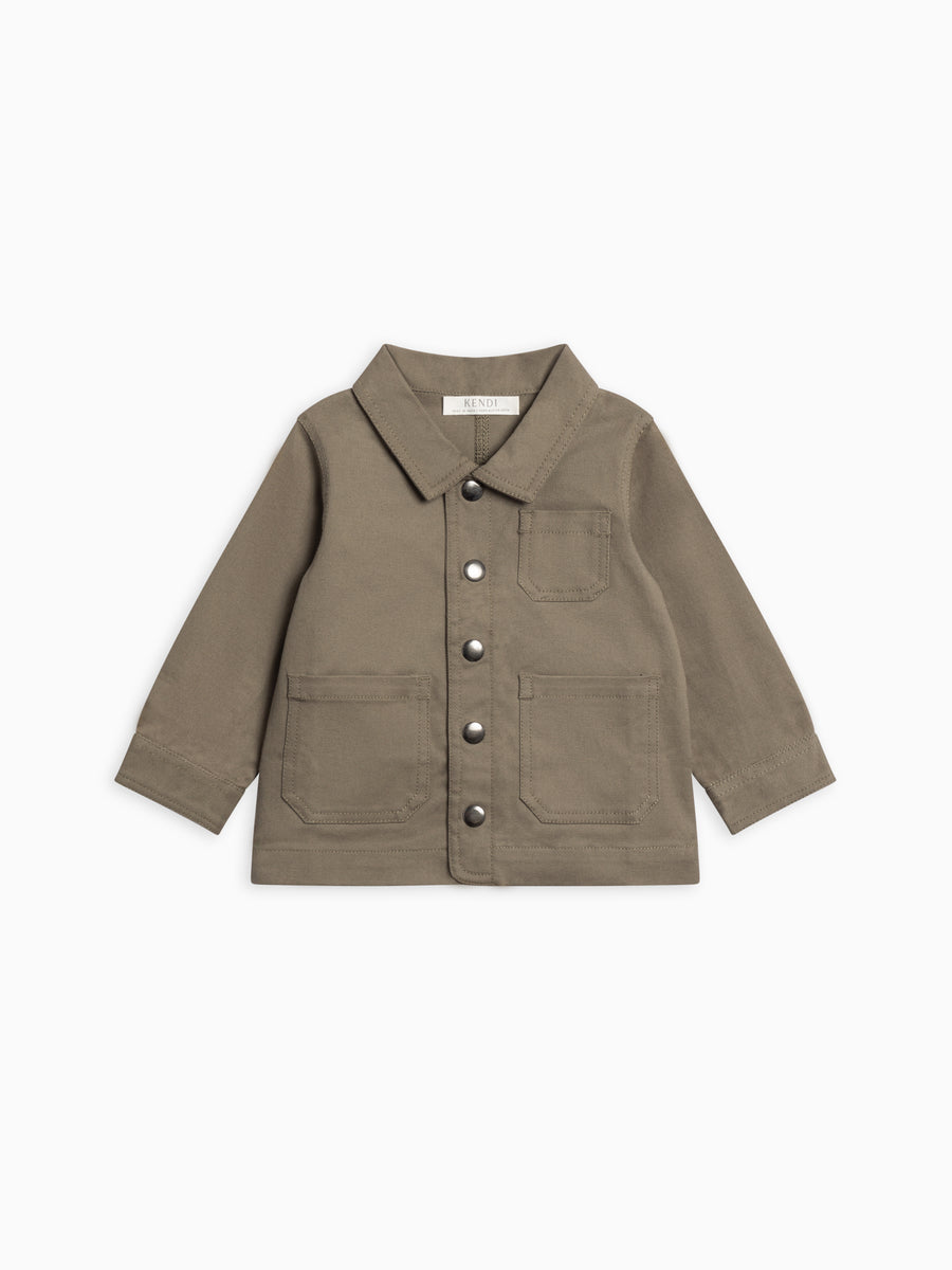 Denver Twill Chore Jacket Baby-Kids : Tops : Tops : Outerwear : Long Sleeves KENDI by Colored Organics Denver Twill Chore Jacket for Baby | Colored Organics®