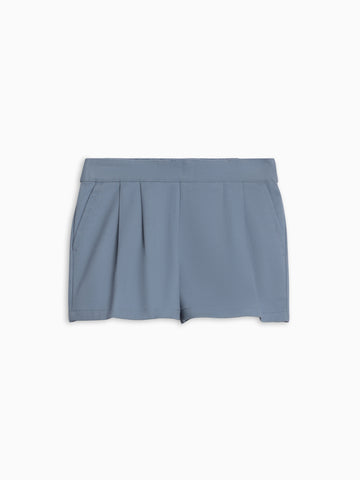 Leona Twill Pleat Shorts - Sea