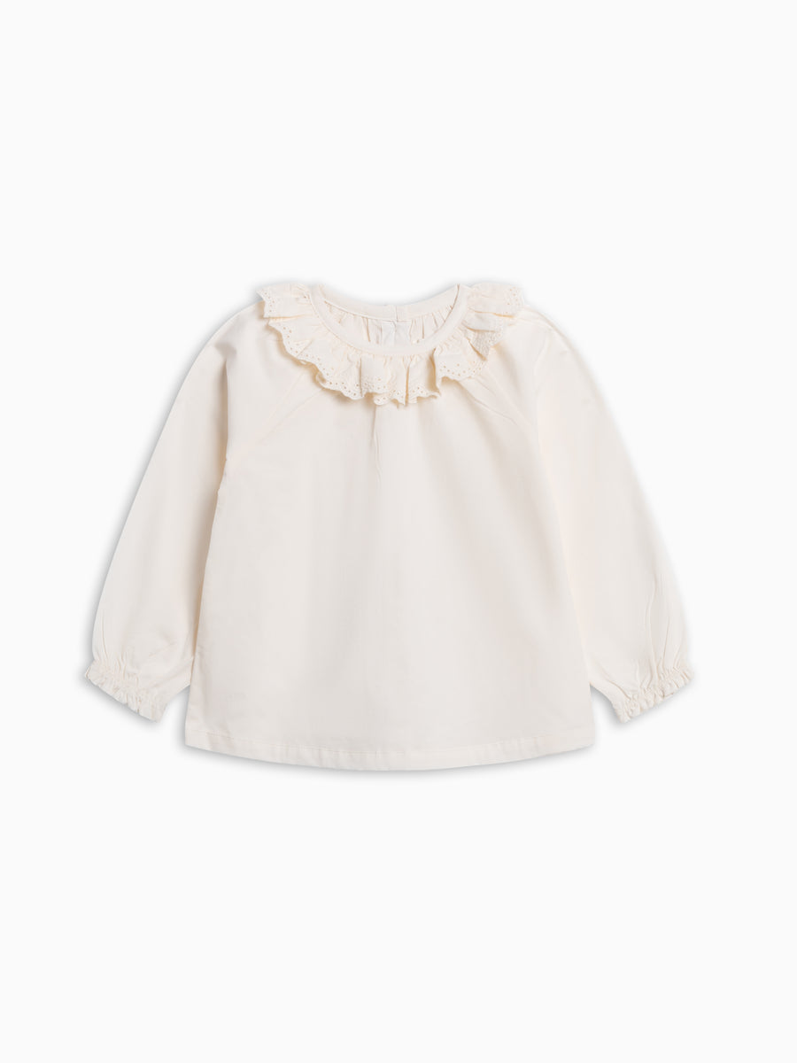 Shirley Poplin Ruffle Collar Shirt - Woodford