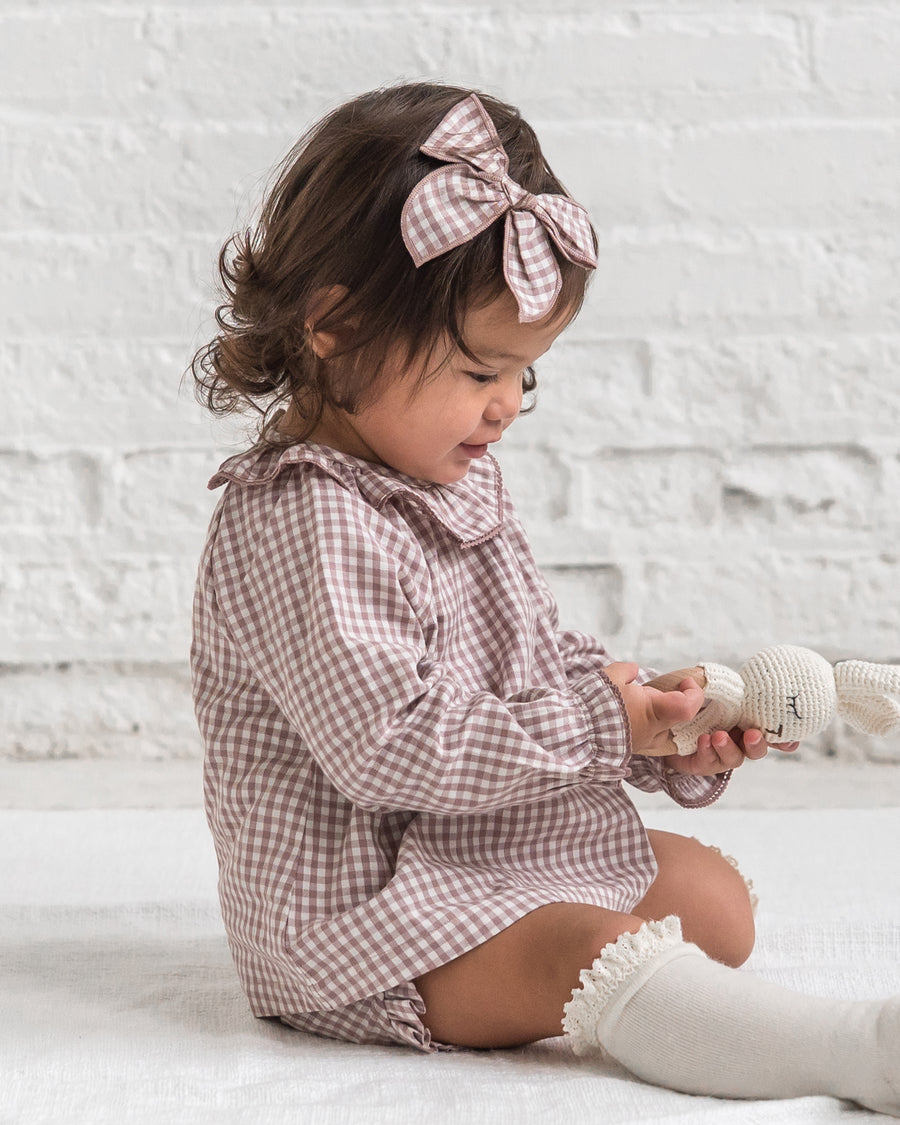Dorothy Poplin Ruffle Collar Shirt and Bloomer Set Sale : Baby : Set : Bottoms : Shorts : Tops : Tanks Kendi Organic Cotton Baby Dorothy Poplin Ruffle Collar Shirt and Bloomer Set