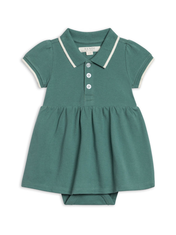 Meri Pique Polo Dress - Laguna