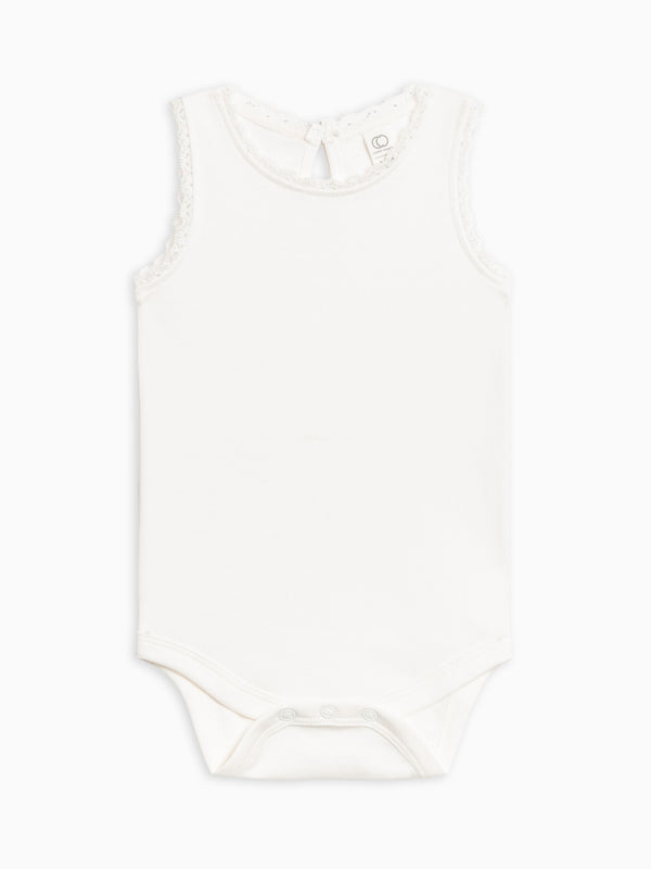 Luna Lace Tank Bodysuit - Coconut