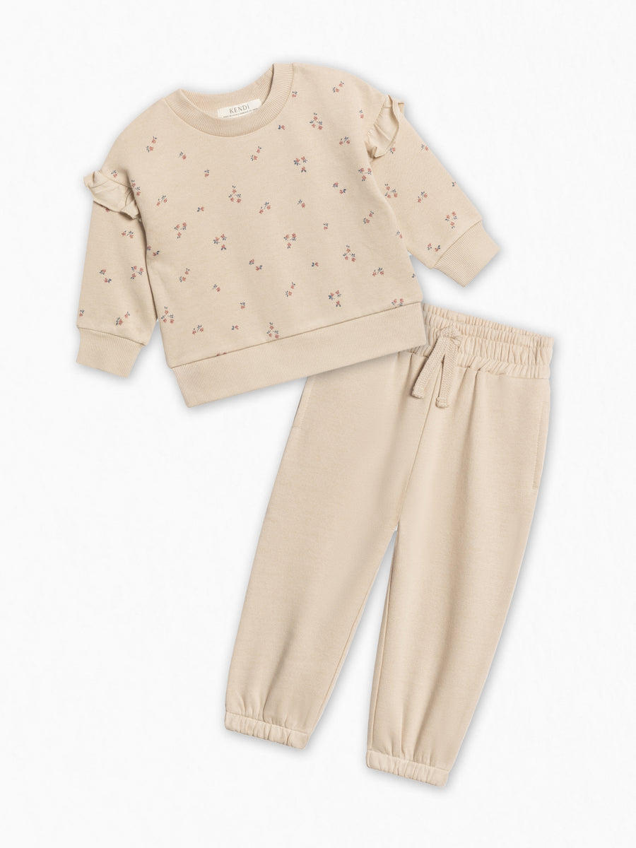 Organic 2 Piece Fleece Pullover and Pant Set