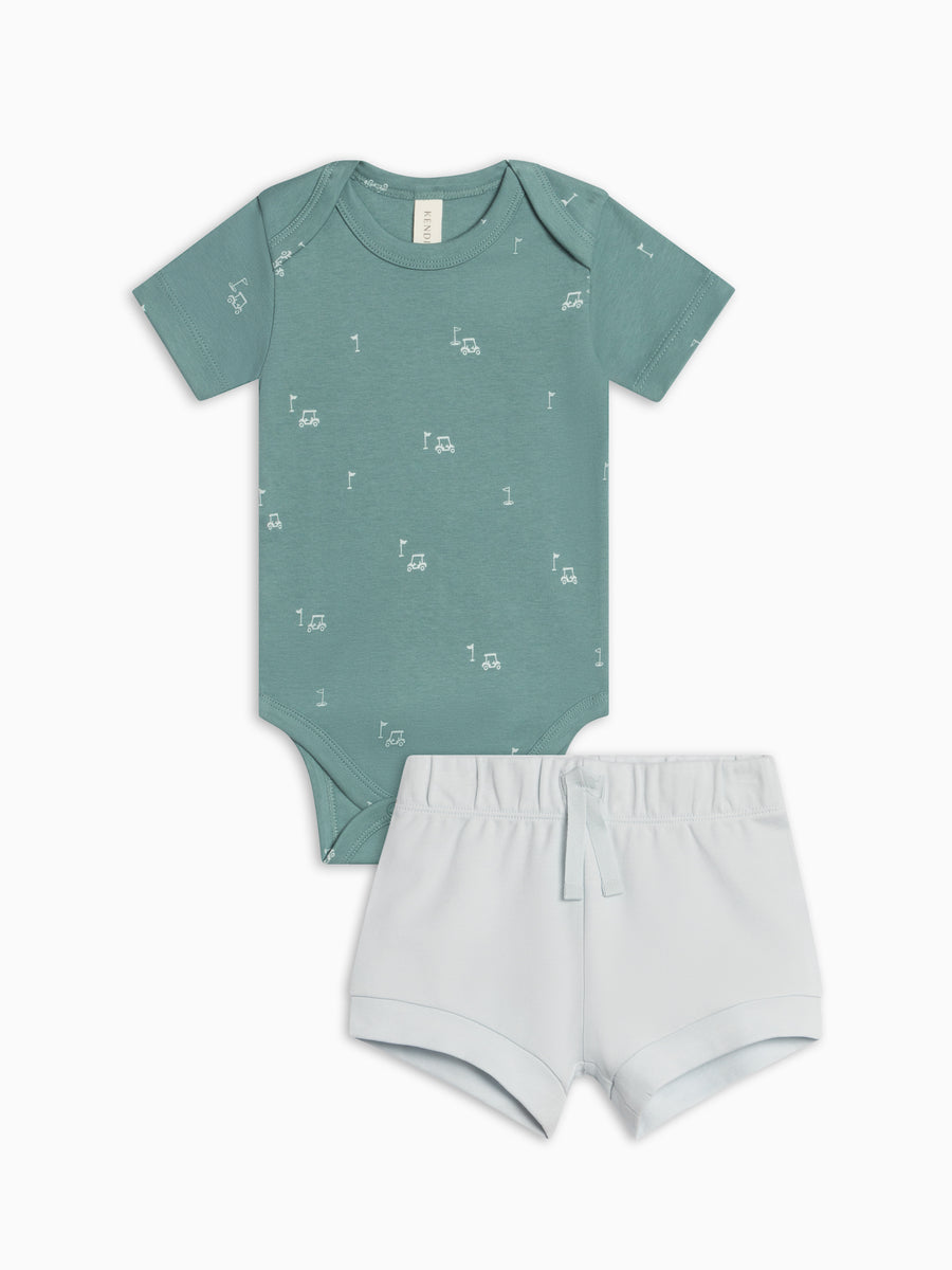 Organic Boy Bodysuit Set Baby-Kids : Virtual Set KENDI by Colored Organics Organic Boy Bodysuit Set for Baby | Colored Organics®