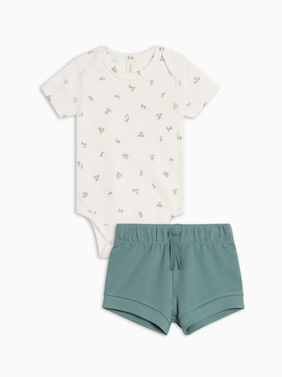 Organic Girl Bodysuit Set Baby : Virtual Set KENDI by Colored Organics Organic Girl Bodysuit Set for Baby | Colored Organics®