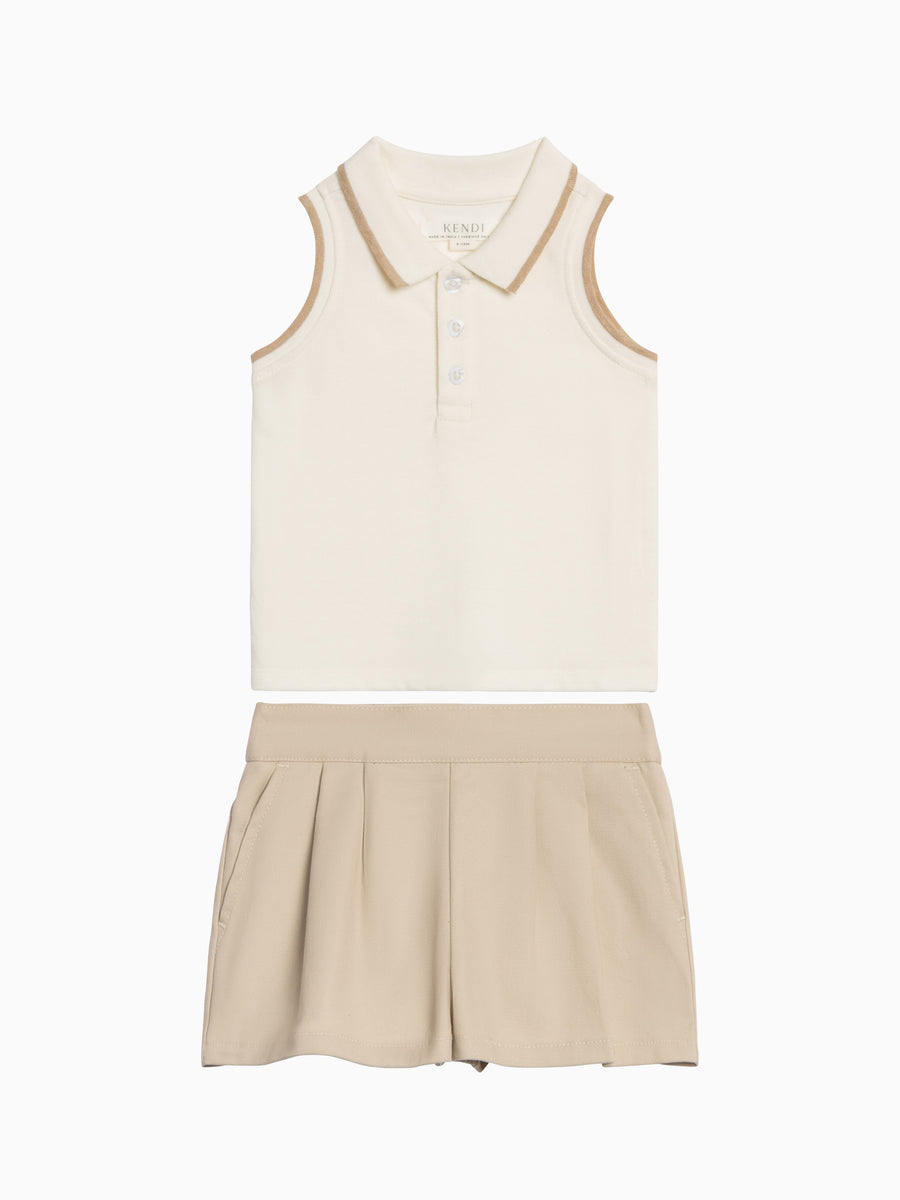 Organic Girl Pique Set
