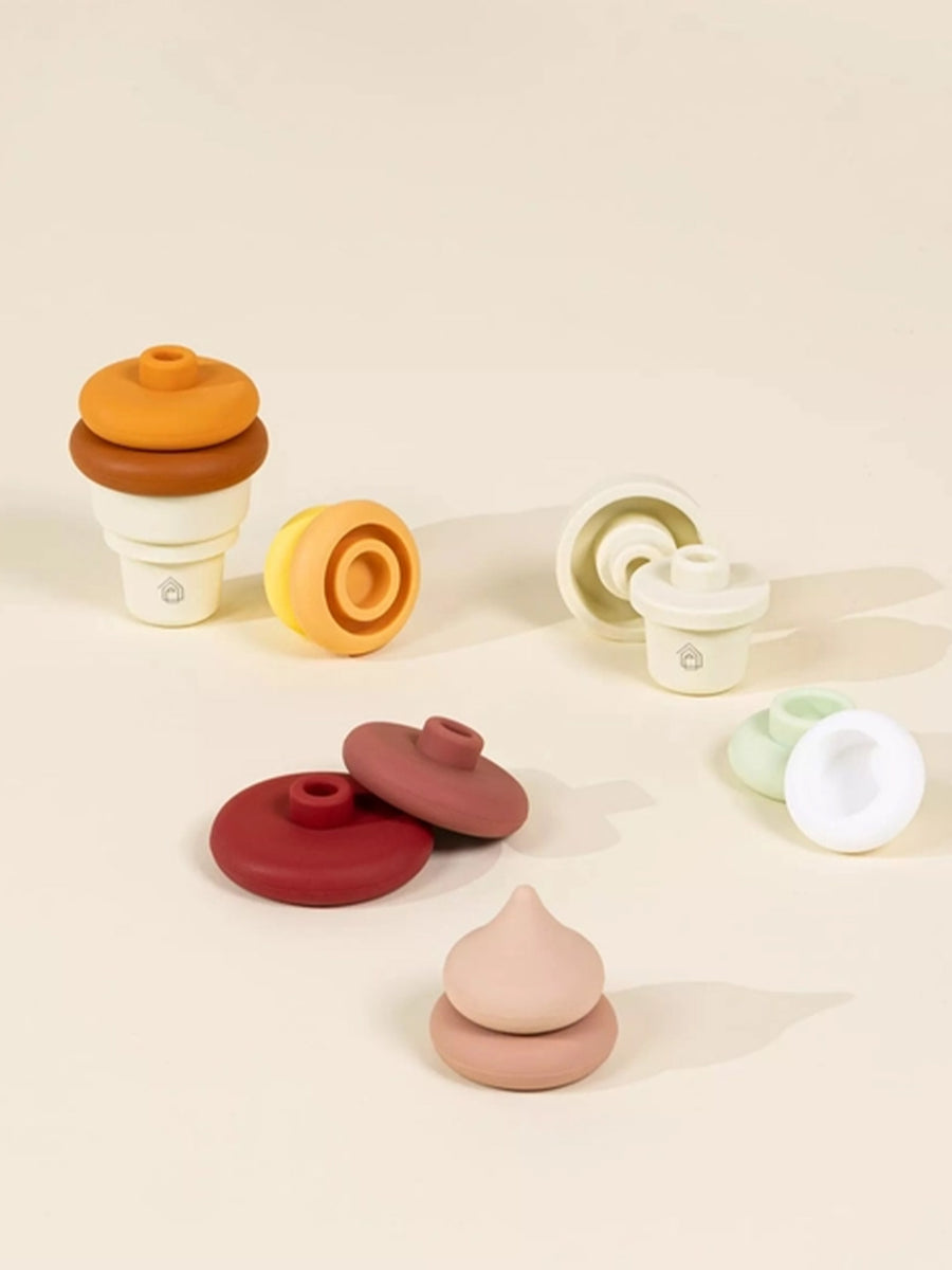 3 Set Silicone Stackable Ice Cream Cones Baby-Kids : Toys : Learning Coco Village