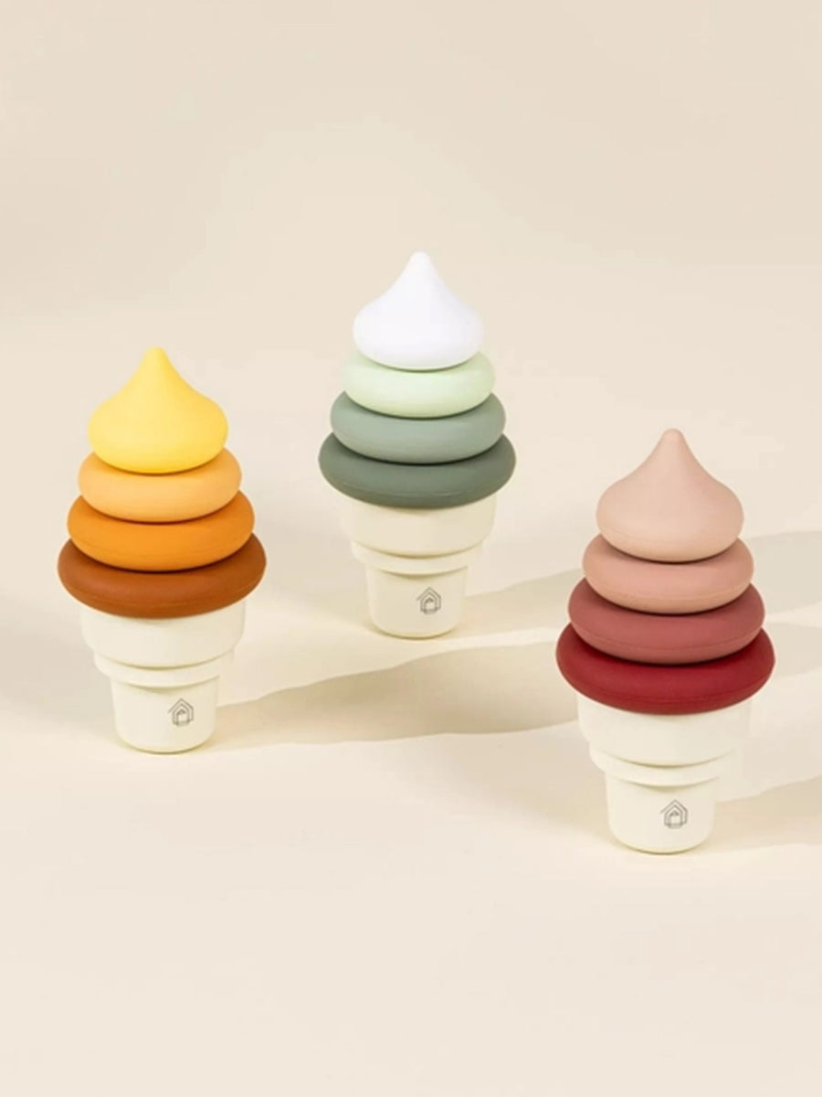 3 Set Silicone Stackable Ice Cream Cones Baby-Kids : Toys : Learning Coco Village