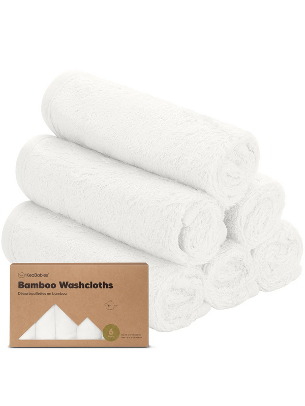 6-Pack Baby Bamboo Wash Cloths Baby : Parent : Nursery : Bath KeaBabies