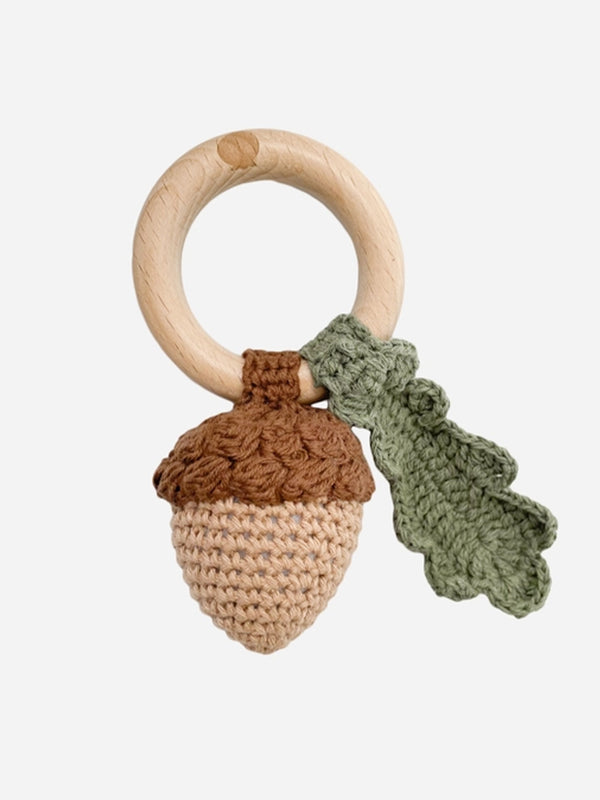 Acorn Crochet Rattle Teether Sale : Baby : Toys : Plush + Crinkle : Rattles : Teethers Blueberry Hill