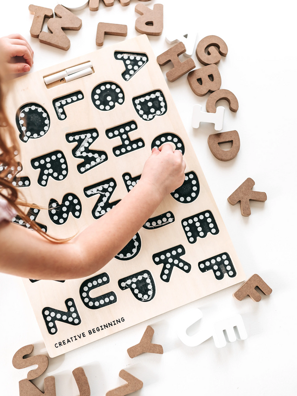 Alphabet Chalkboard Puzzle Baby-Kids : Toys : Learning : Wooden Creative Beginning