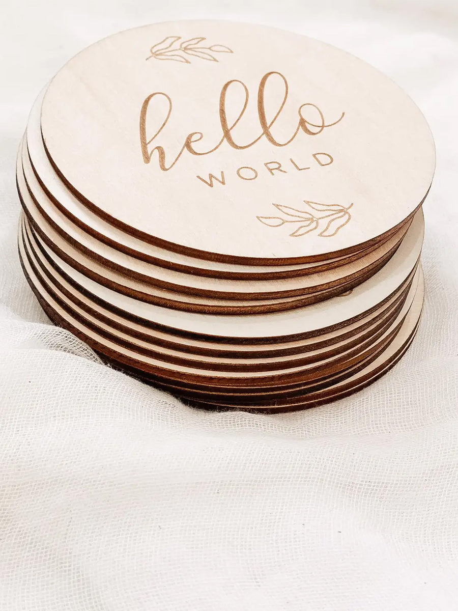 Baby Wooden Botanical Milestone Cards Baby : Parent : Nursery : Decor Fephas