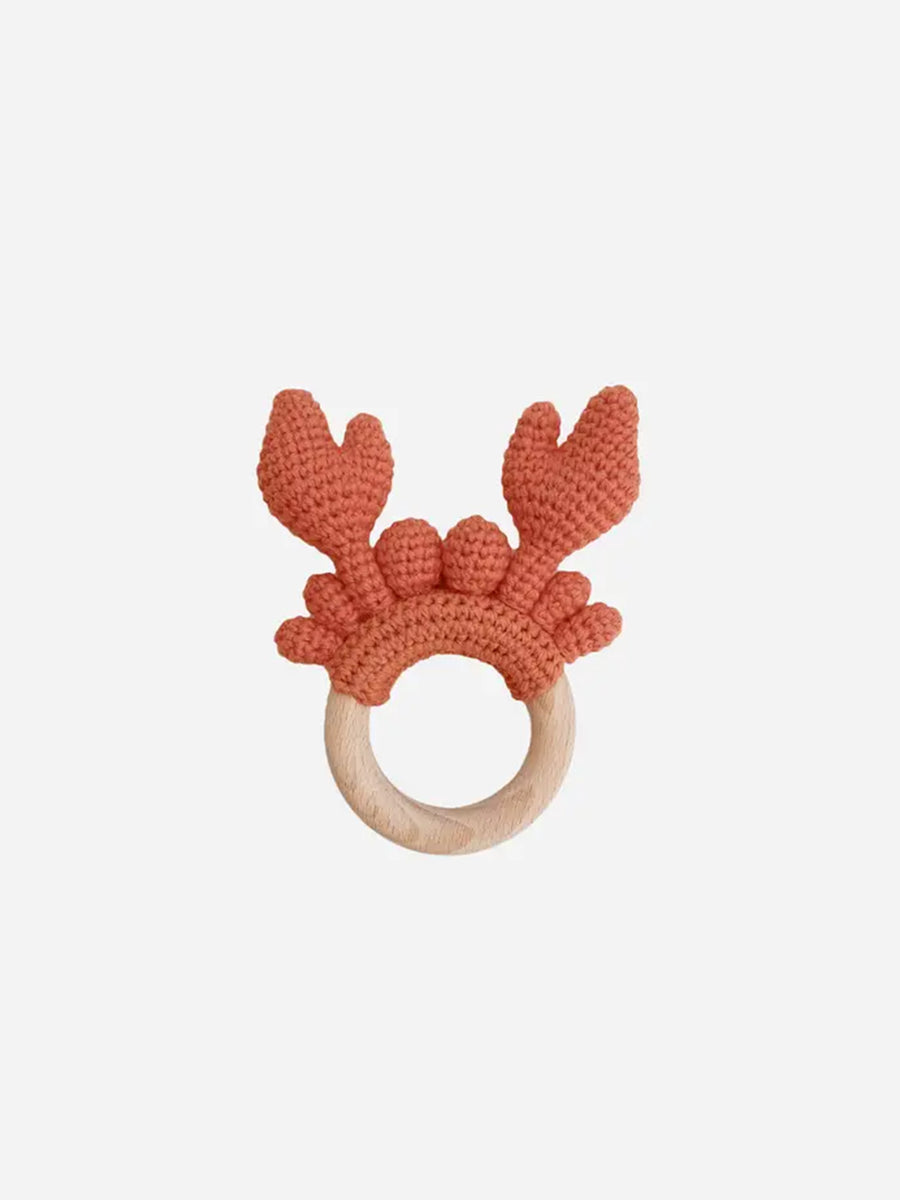 Crab Crocheted Teether Baby : Toys : Plush + Crinkle : Rattles The Blueberry Hill