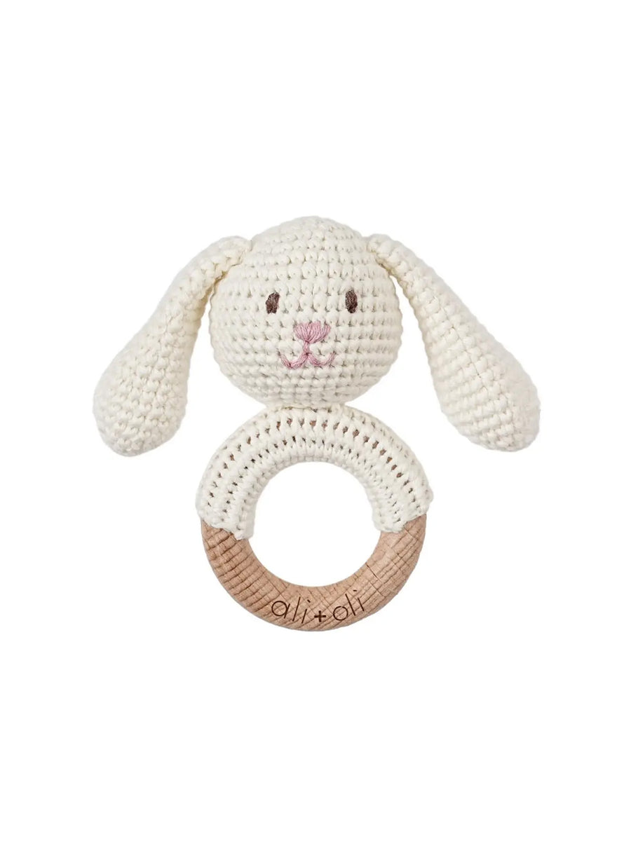 Rabbit Crochet Rattle Teether