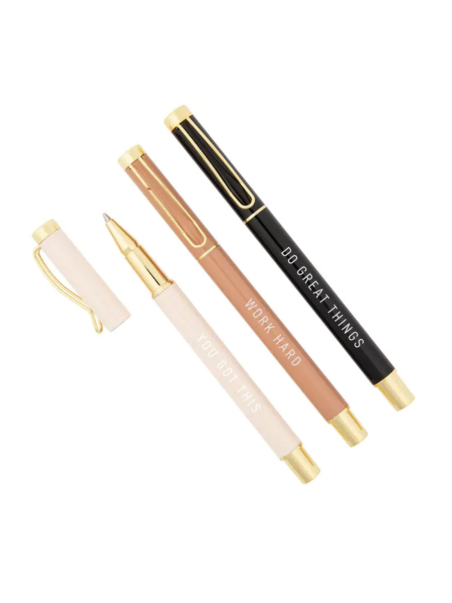 Motivational Metal Pen Set