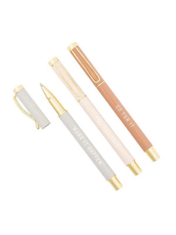 Motivational Metal Pen Set